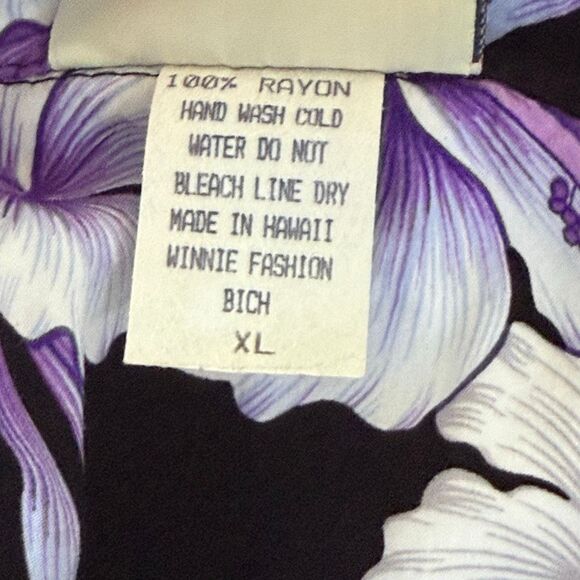 Winnie Fashion Vintage Hawaiian Short Sleeve Button Up Shirt Made in Hawaii - US - Picture 9 of 9